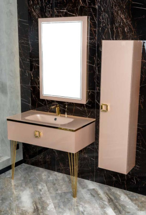 Столешница стекло 100см моноблок Пыльная Роза Столешница стекло 100см моноблок Пыльная Роза