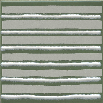 Декор Бахия 4 зелёный глянцевый 9,8x9,8x0,7