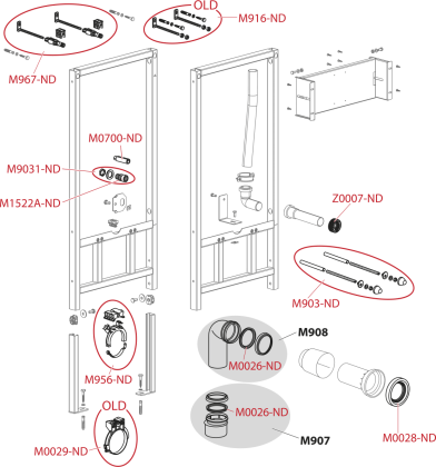 Монтажная рама для подвесного унитаза и сенсорного устройства