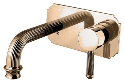 OLIMP-BLSM2-03/24-L Встраиваемый смеситель для раковины однорычажный, золото