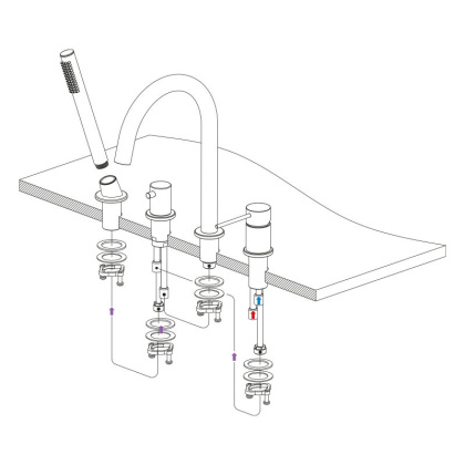 Смеситель Timo Saona 2320/00Y на борт ванны, хром