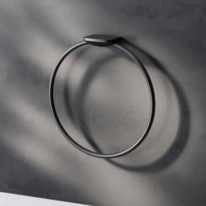 Кольцо для полотенец Inspire V2.0, 18,7х18,5х4 см, черное, A50A34422