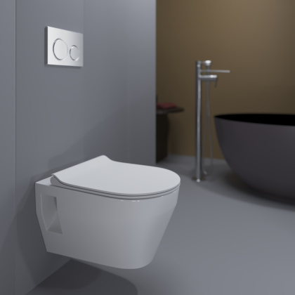 Унитаз консольный керам. LAPARET Correct с сиденьем микролифт белый с1