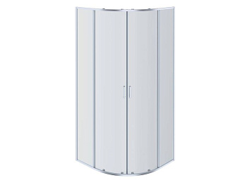 AQ ARI RO 09020CH Душевой уголок 1/4 круга, двери раздвижные 900x900x2000, профиль хром, стекло прозрачное