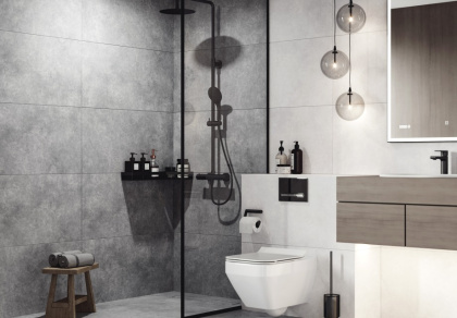 Керамогранит Meissen Keramik Ideal серый ректификат 44,8x89,8 A16667