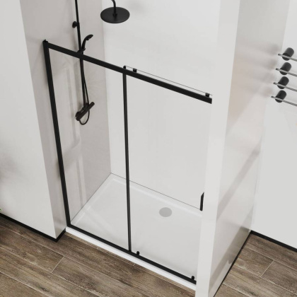 Душевая дверь City VDS-5CT110CLB, 1100, черный, стекло прозрачное Душевая дверь City VDS-5CT110CLB, 1100, черный, стекло прозрачное