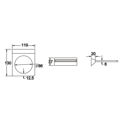 Ершик для унитаза керамика, RG1600 Rose, Хром