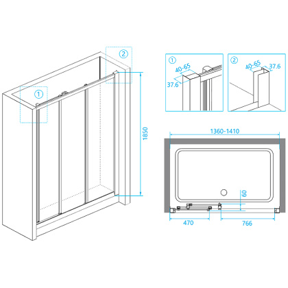 Душевая дверь RGW Classic CL-11 140 04091140-11 профиль Хром стекло прозрачное Душевая дверь RGW Classic CL-11 140 04091140-11 профиль Хром стекло прозрачное