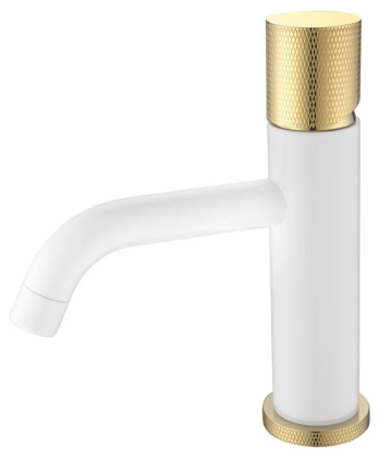 Смеситель STICK для умыв. низ. WHITE TOUCH GOLD_Комплект Смеситель STICK для умыв. низ. WHITE TOUCH GOLD_Комплект