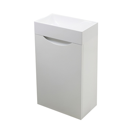 Тумба подвесная правосторонняя под умывальник Mini 400х220 1 дверная (ШхГхВ) 400х220х607