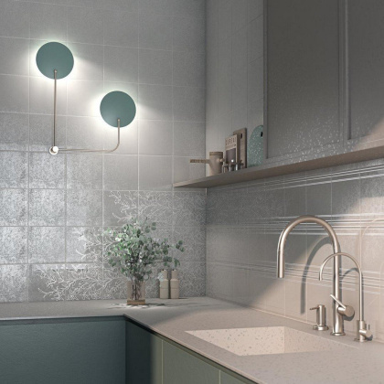 Декор Барберино 3 белый глянцевый 20x20x0,69