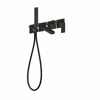 Смеситель для ванны скрытого монтажа TIMO Selene 2014/03YSM черный матовый