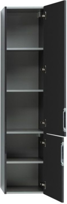 Шкаф-пенал для ванной Aquanet Алвита 35 серый антрацит