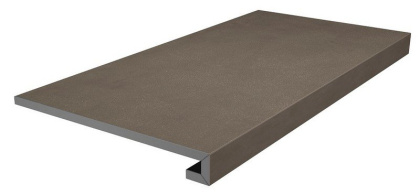 Ступень клееная Про Чементо коричневый тёмный матовый 33x60x0,9