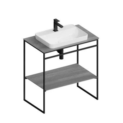 Металлическая структура PLAZA Next напольная 80, черная матовая PL.N.80.01\BLK.M