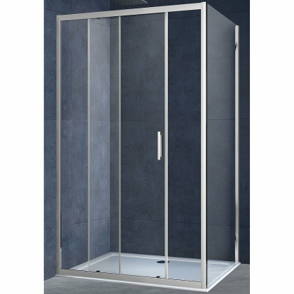 Душевой уголок Alpha VSR-3AL9010CL, 1000*900, хром, стекло прозрачное