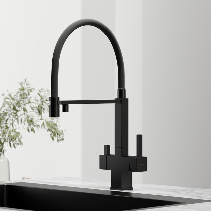 Смеситель для кухни SANCOS Moro с возможностью подключения фильтра для воды, цвет матовый черный, арт. SC4006MB Смеситель для кухни SANCOS Moro с возможностью подключения фильтра для воды, цвет матовый черный, арт. SC4006MB