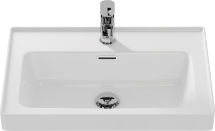 Прямоугольная тонкостенная мебельная раковина CREA с отверстием под смеситель, размером 60 см. Прямоугольная тонкостенная мебельная раковина CREA с отверстием под смеситель, размером 60 см.