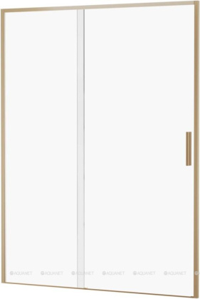 Душевая дверь Aquanet Pleasure Evo, 150 AE65-N150-GBT, профиль золото-никель браш, прозрачное стекло