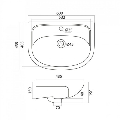 Раковина Santek Эллада 60 Раковина Santek Эллада 60