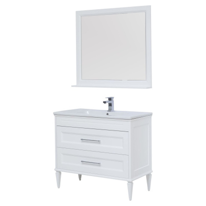 Комплект мебели для ванной Aquanet Бостон М 100 белый матовый