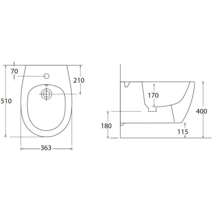 Биде подвесное Allen Brau Fantasy 4.11006.31 черный матовый Биде подвесное Allen Brau Fantasy 4.11006.31 черный матовый