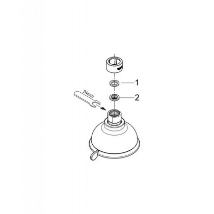 Верхний душ GROHE Tempesta New Rustic IV, 9,5 л/мин, хром (27610001)