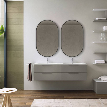 Зеркало LED VLM-3AU100B 600х1000 c сенсорным выключателем и диммером Зеркало LED VLM-3AU100B 600х1000 c сенсорным выключателем и диммером