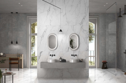 Керамогранит K958005R0001VTER Statuario Белый (120см*60см*80мм) (2шт/1,44м2) матовый R10A Ректификат