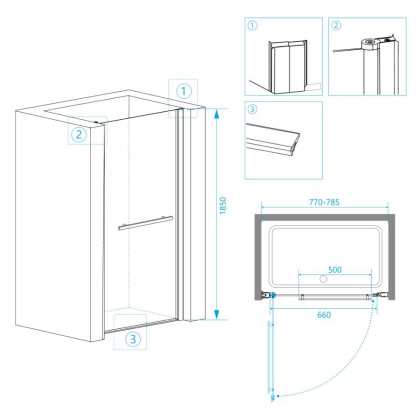 Душевая дверь RGW Passage PA-03 80 41080308-11 профиль Хром стекло прозрачное Душевая дверь RGW Passage PA-03 80 41080308-11 профиль Хром стекло прозрачное