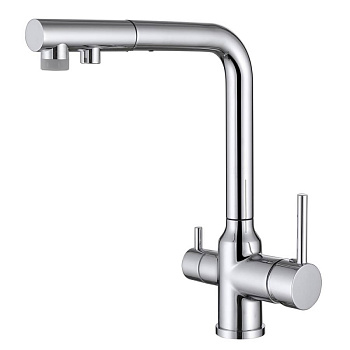Смеситель ABBER Emotion AF8814 для кухни с подключением фильтра и выдвижной лейкой, хром Смеситель ABBER Emotion AF8814 для кухни с подключением фильтра и выдвижной лейкой, хром