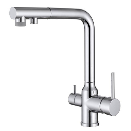 Смеситель ABBER Emotion AF8814 для кухни с подключением фильтра и выдвижной лейкой, хром Смеситель ABBER Emotion AF8814 для кухни с подключением фильтра и выдвижной лейкой, хром