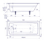 Ванна чугунная Creto Flight 170х75 см 27-1175