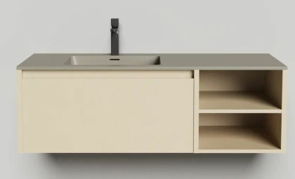 Подвесная тумба Domino 1200, эмаль, Onda Plus, с открытой полкой