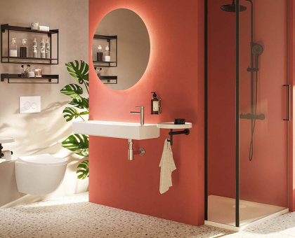 Душевая колонна Aquaheat Bliss 240 2F, матовый черный Душевая колонна Aquaheat Bliss 240 2F, матовый черный