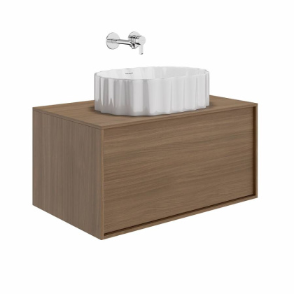 Раковина ARTBASIN Conchiglia накладная 50, белая глянцевая CC.wb.50\WHT