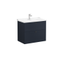 Модуль Root Classic 80 см с классической раковиной, 2 ящика, матовый темно-синий