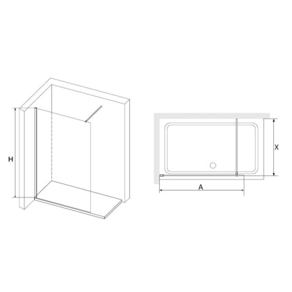 Душевая перегородка RGW WA-10G 900