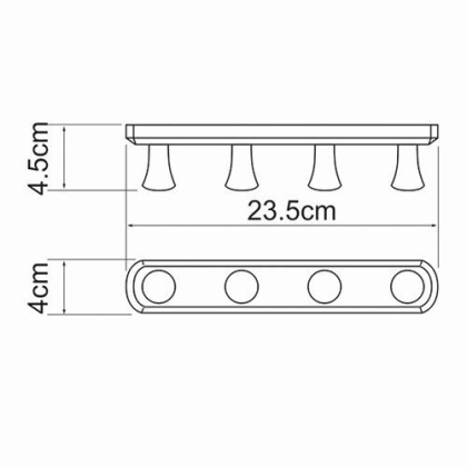 K-1074BLACK Крючки для ванной комнаты настенные K-1074BLACK Крючки для ванной комнаты настенные