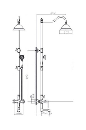 Душевая система RUSH Flores (FL0835-512)