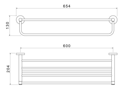 Полка для полотенец AQUATEK AQ4115CR ЕВРОПА
