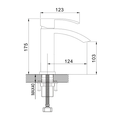 Смеситель для раковины ROSE R15T R1501T