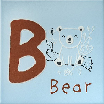 Декор OS\A230\5099 Зоопарк B голубой (20см*20см*6,9мм) (10шт/0,4м2), шт