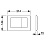 Панель смыва унитаза TECEplanus для двойной системы смыва