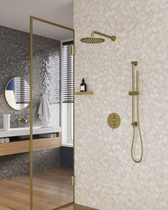 Душевая система Timo Saona SX-2309/17SM скрытого монтажа, золото матовое