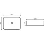 Умывальник чаша накладная прямоугольная Element 505*380*150мм