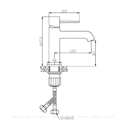Смеситель для раковины Orange Karl M05-021cr