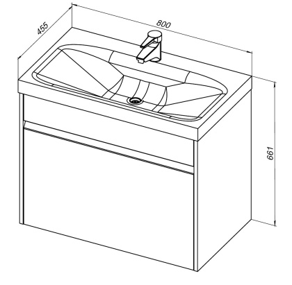 Тумба под раковину Aquanet Палермо 80 белый