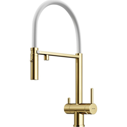 Смеситель для кухни SANCOS Imola с возможностью подключения фильтра для воды, цвет брашированное золото, арт. SC4010BG Смеситель для кухни SANCOS Imola с возможностью подключения фильтра для воды, цвет брашированное золото, арт. SC4010BG