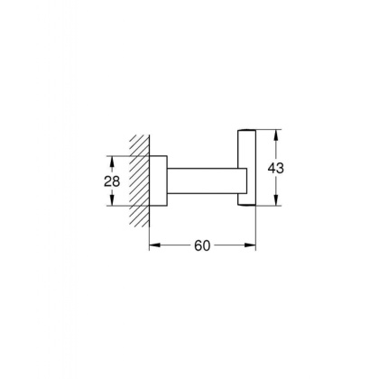 Крючок Grohe Essentials Cube 40511001 хром Крючок Grohe Essentials Cube 40511001 хром